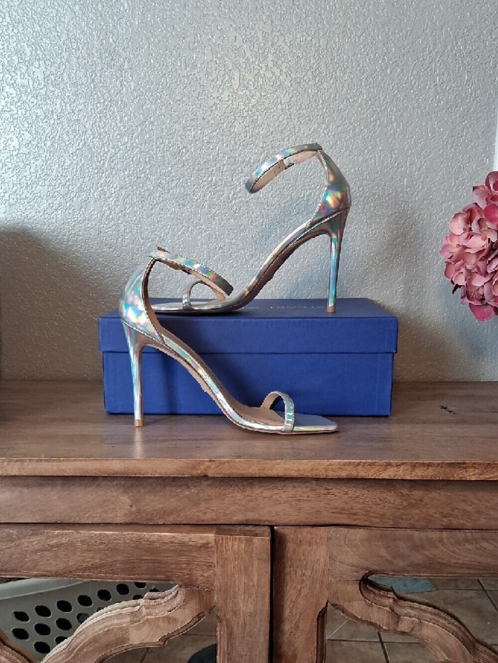 Iridescent High Heel Ankle-Strap Sandals - Women - Picture 2 of 4